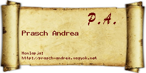 Prasch Andrea névjegykártya